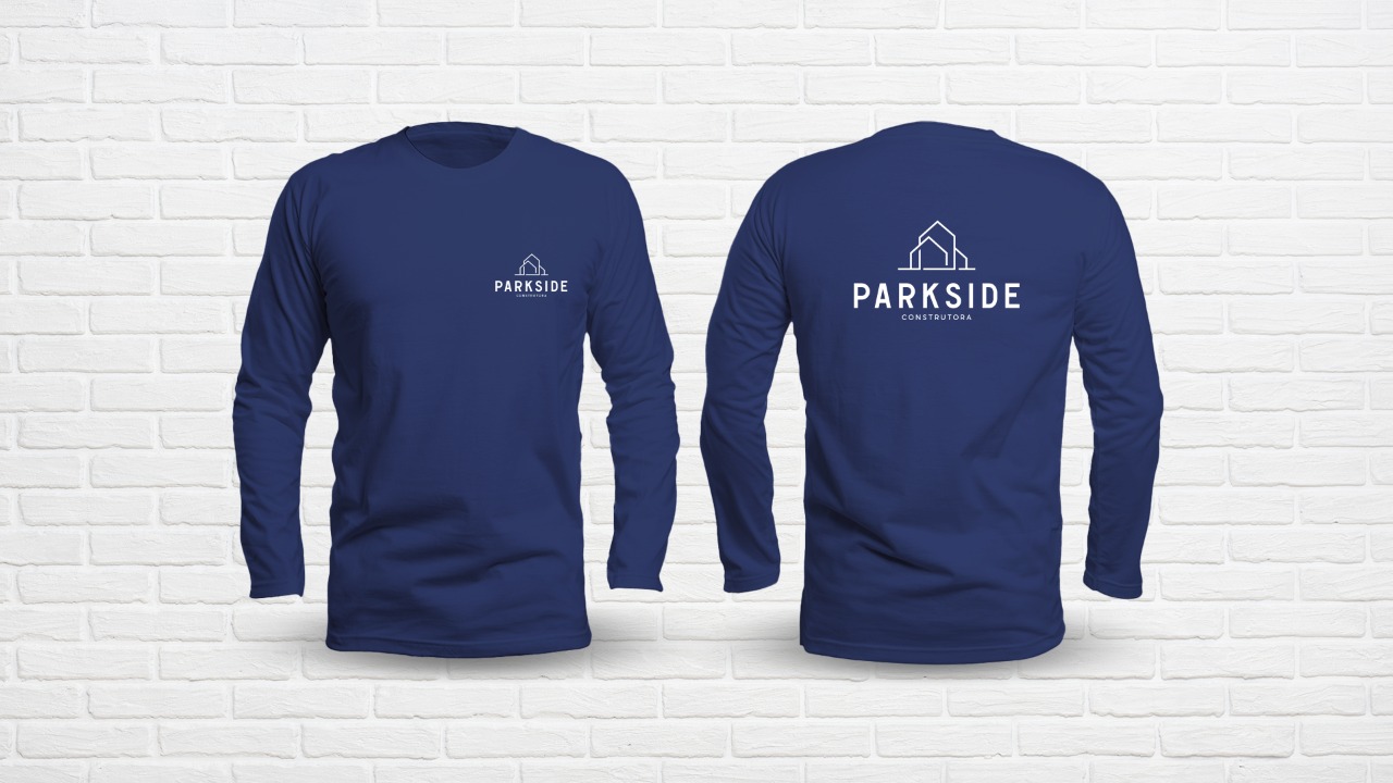 Aplicação da Marca Parkside moleton azul