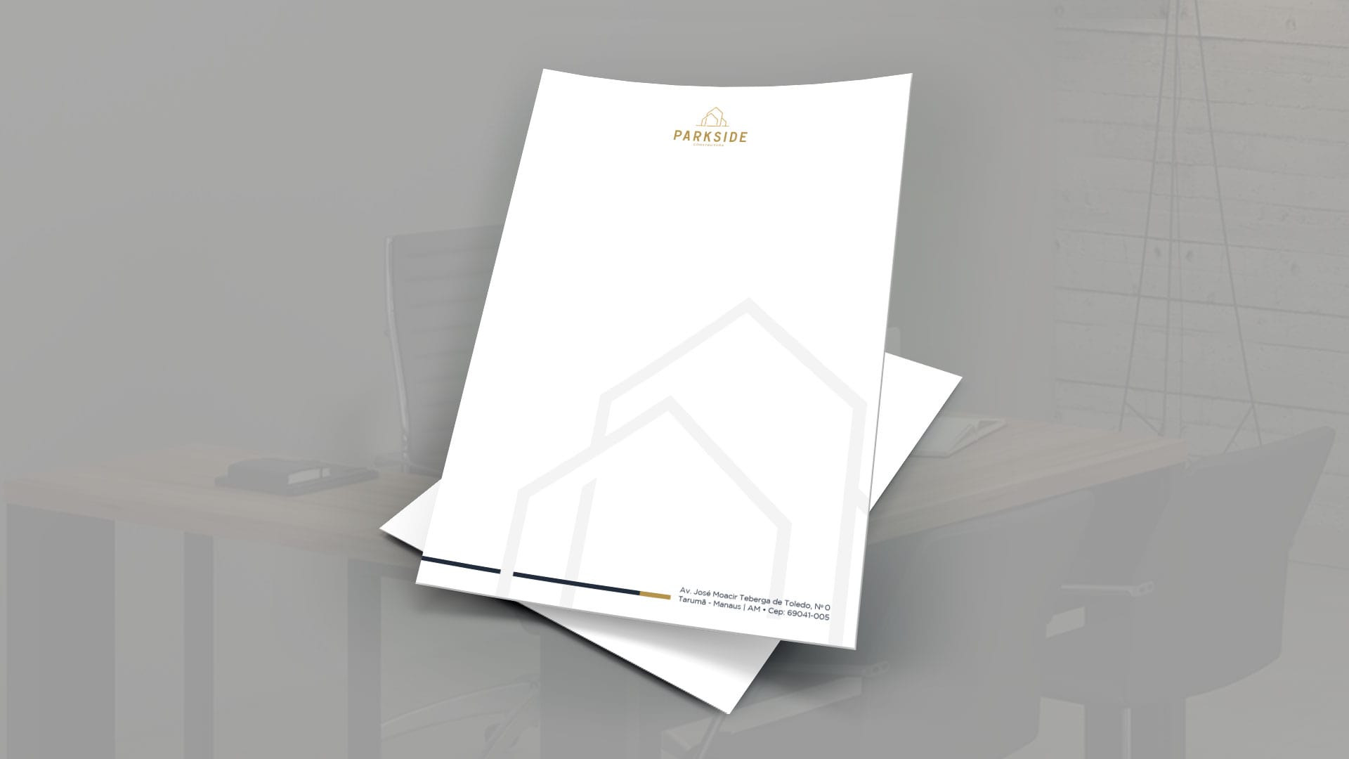 Aplicação da Marca Parkside em Papel Timbrado