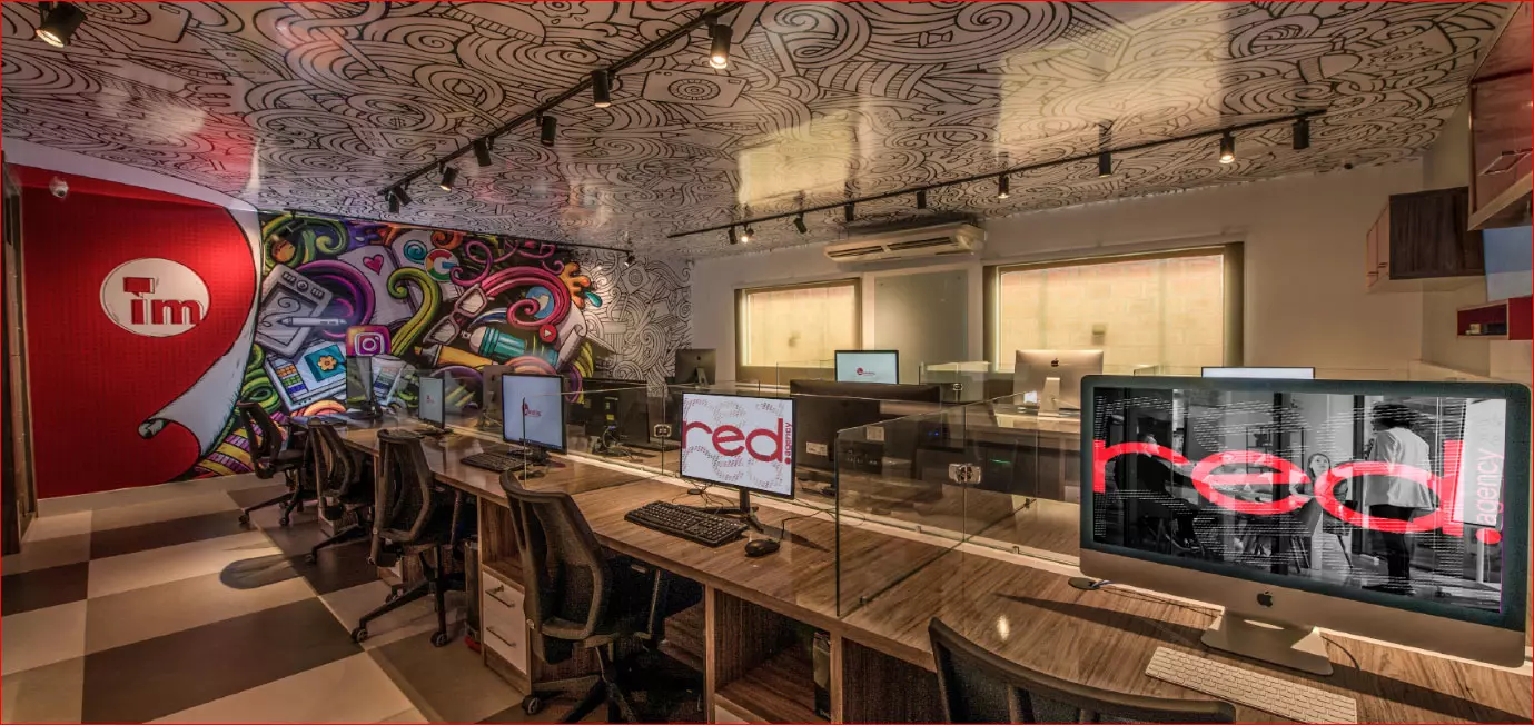 Setor de criação da RED Agency